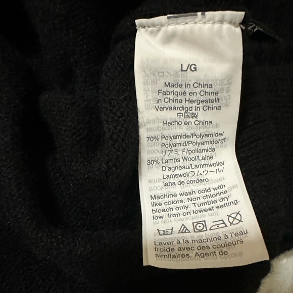 J. Crew Crewneck Sweater with Jeweled Buttons in Black. Size L - Picture 9 of 11